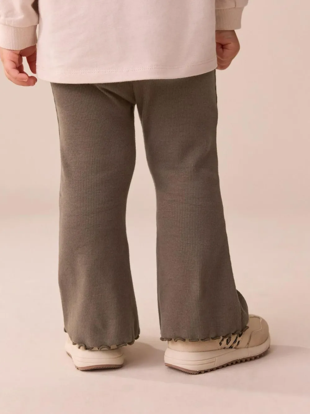 Online Next Chocolate Brown Rib Flare Leggings (3mths-7yrs)