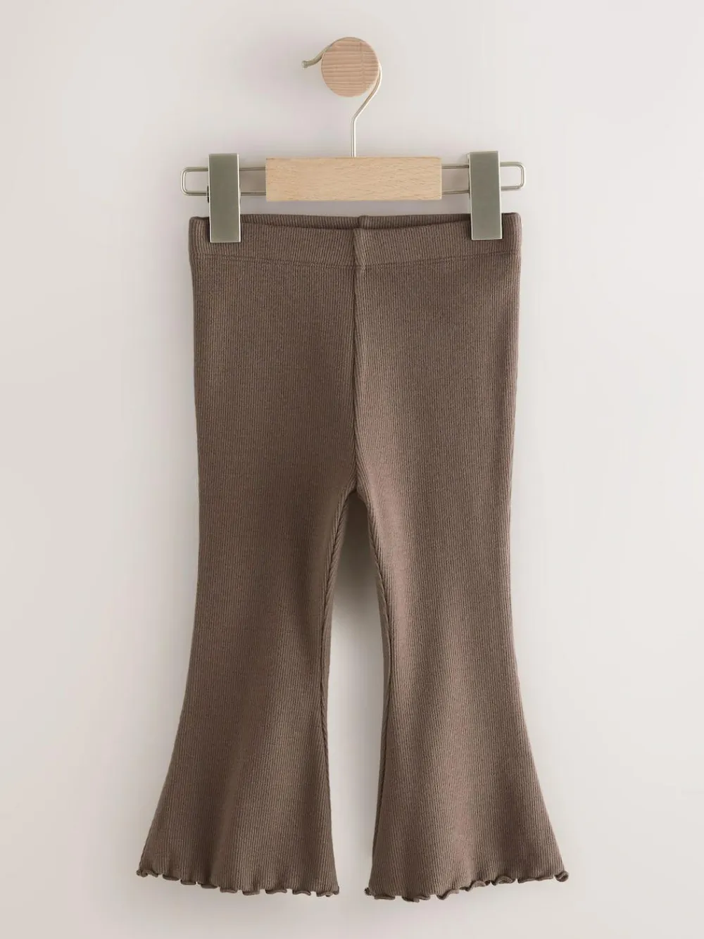 Online Next Chocolate Brown Rib Flare Leggings (3mths-7yrs)