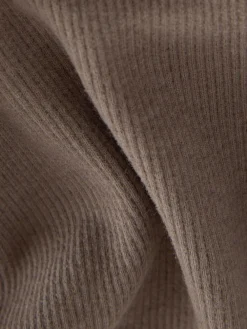 Online Next Chocolate Brown Rib Flare Leggings (3mths-7yrs)