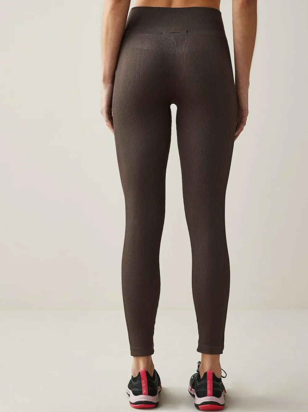 Next Chocolate Brown Ribbed Seamless High Waist Leggings^Women Leggings & Sweatpants