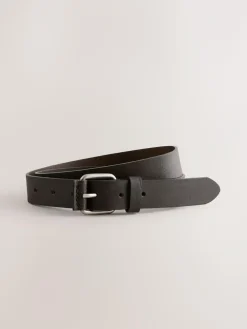 Online Next Roller Tab Casual Leather Belt Chocolate Brown