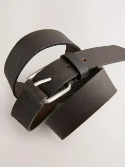 Online Next Roller Tab Casual Leather Belt Chocolate Brown