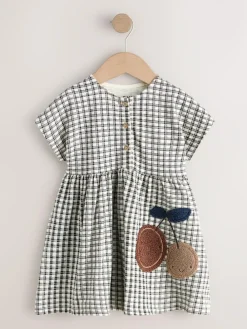 Next Chocolate Brown Short Sleeve Jersey Dress (3mths-7yrs)