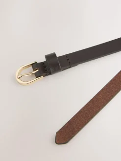 Clearance Next Chocolate Brown Skinny Leather Belt