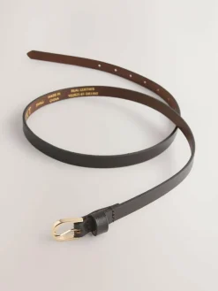 Clearance Next Chocolate Brown Skinny Leather Belt