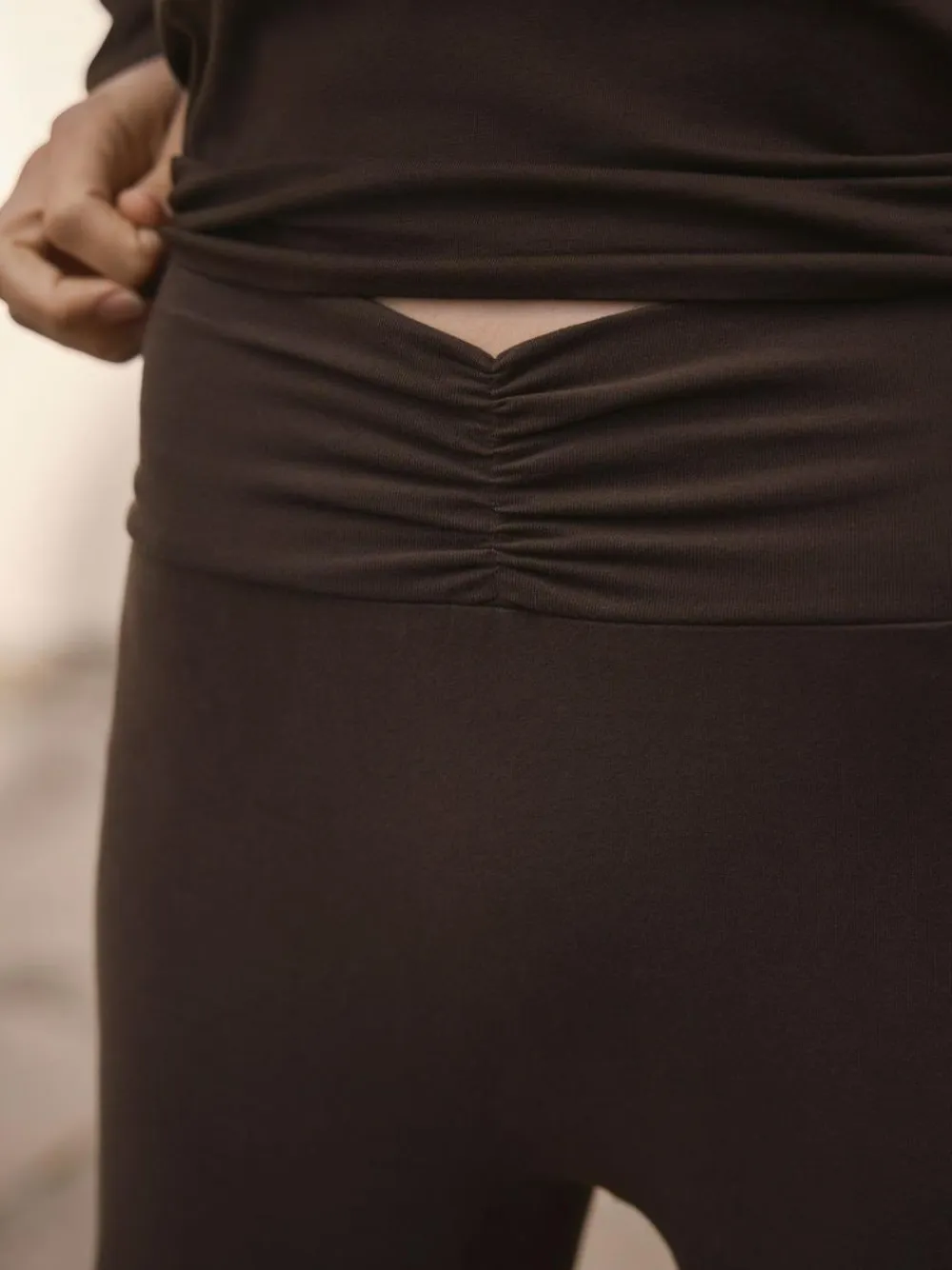 Next Soft Touch Rib Ruched Flare Leggings^Women Loungewear|Leggings & Sweatpants