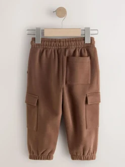Outlet Next Soft Touch Jersey Utility Joggers (3mths-7yrs) Chocolate Brown