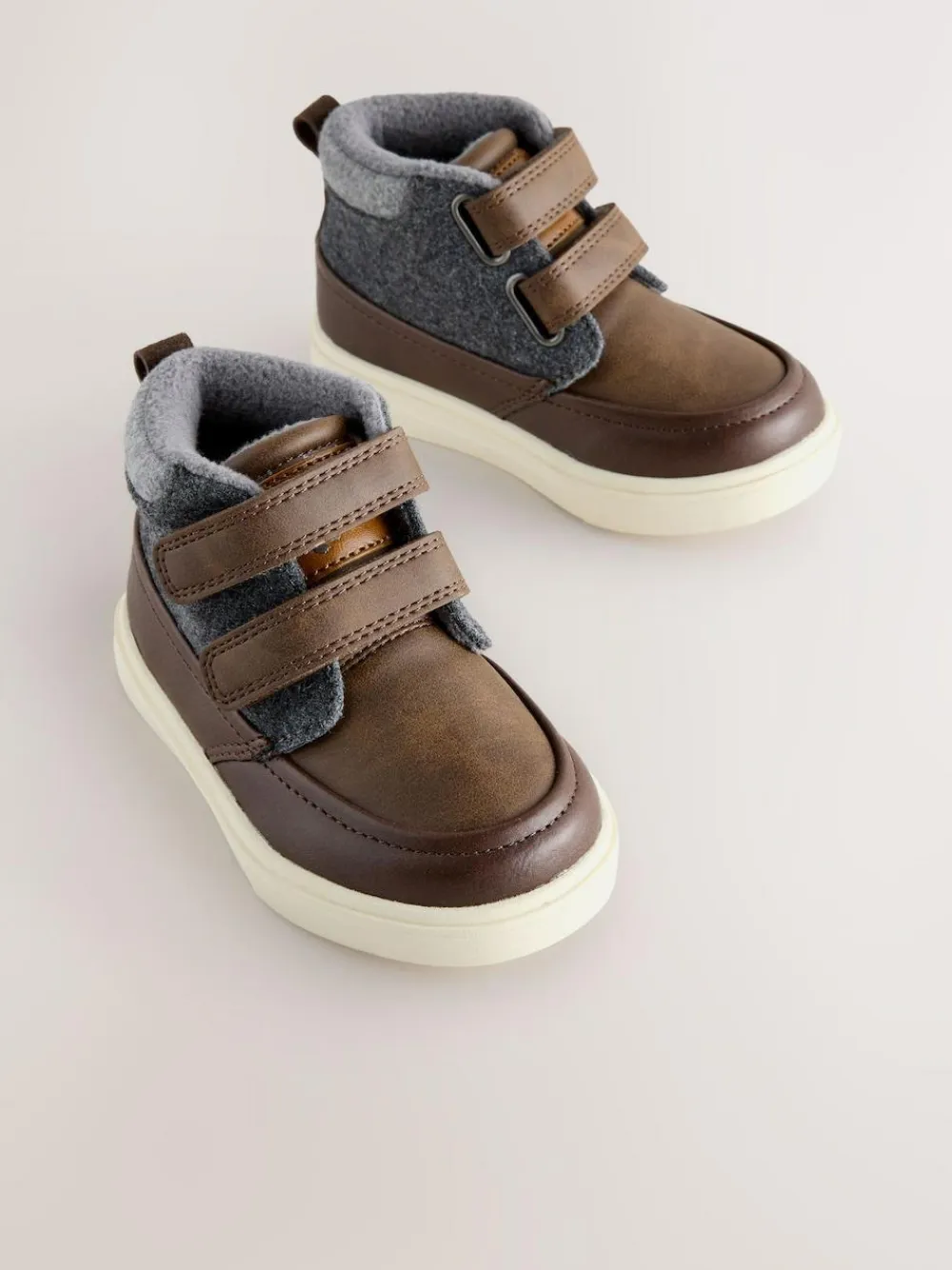 Next Chocolate Brown Standard Fit (F) Touch Fastening Boots^BOY Baby Boots|Boots