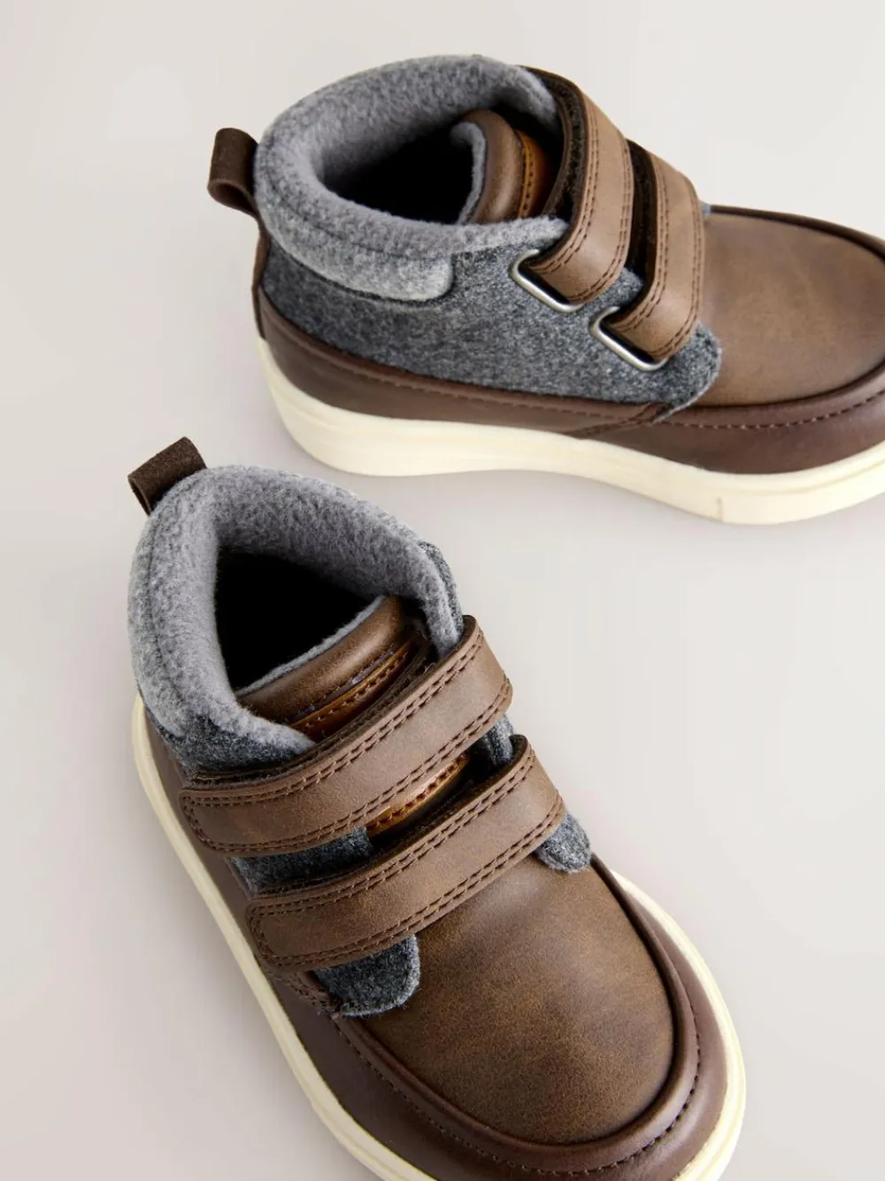 Next Chocolate Brown Standard Fit (F) Touch Fastening Boots^BOY Baby Boots|Boots