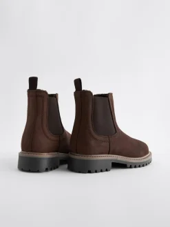 Next Standard Fit (F) Leather Warm Lined Chelsea Boots^BOY Boots|Boots