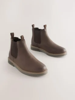 Next Standard Fit (F) Leather Chelsea Boots^BOY Boots|Boots