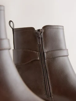 Next Standard/Wide Fit Buckled Chelsea Boots^Women Wide Fit & Extra Wide Fit|Boots & Wellies