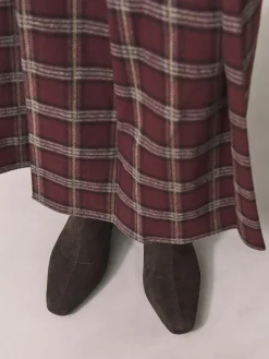 Online Next Standard/Wide Fit Chisel Toe Block Heel Sock Boots Chocolate Brown