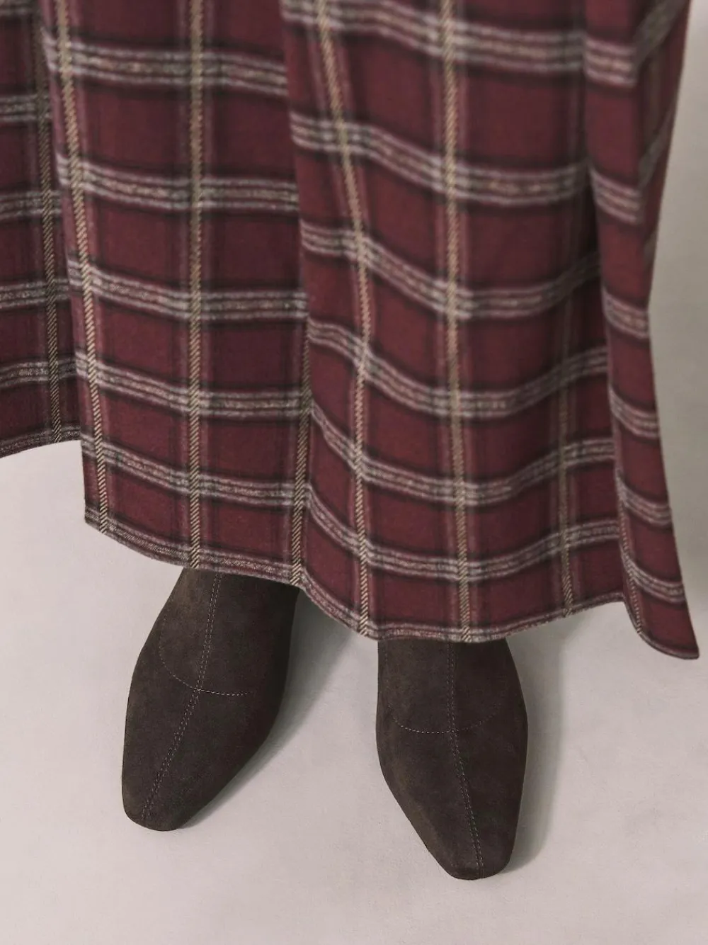 Online Next Standard/Wide Fit Chisel Toe Block Heel Sock Boots Chocolate Brown