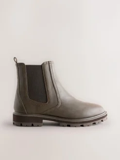 Next Standard/Wide Fit Chelsea Boots Chocolate Brown