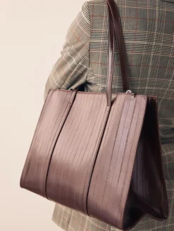 Online Next Structured Tote Bag Chocolate Brown