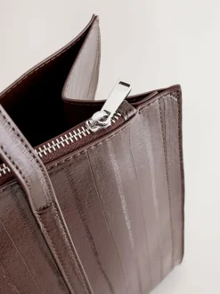 Online Next Structured Tote Bag Chocolate Brown