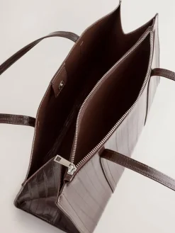 Online Next Structured Tote Bag Chocolate Brown