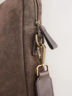 Next Chocolate Brown Suede Briefcase^ Bags