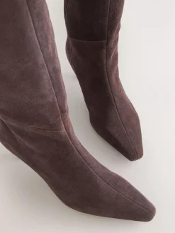 Next Forever Comfort® Knee High Chisel Toe Heeled Boots^Women Boots & Wellies|Boots