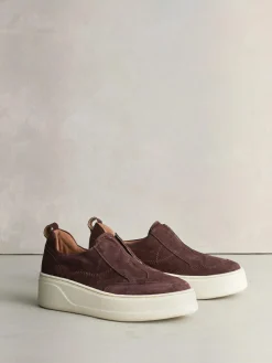 Next Signature Leather Chunky Wedge Platform Trainers^Women Sneakers