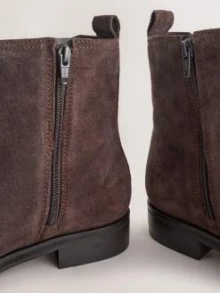 Discount Next Chocolate Brown Suede Standard/Wide Fit Forever Comfort® Chelsea Ankle Boots