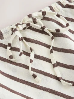 Next Chocolate Brown Summer Column Skirt With Linen^Women Skirts