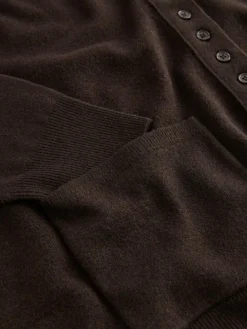 Next Chocolate Brown Supersoft V-Neck Cardigan With Pockets^Women Knitwear|Knitwear