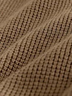 Best Next Textured Knitted Zip Neck Jumper (3-16yrs) Chocolate Brown