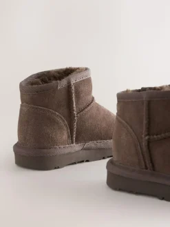 Outlet Next Chocolate Brown Water Repellent Standard Fit (F) Suede Pull On Boots