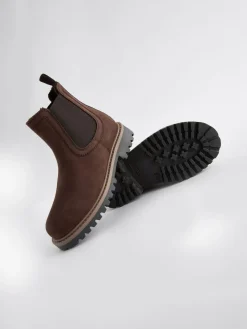 Next Wide Fit (G) Leather Warm Lined Chelsea Boots^BOY Boots|Boots