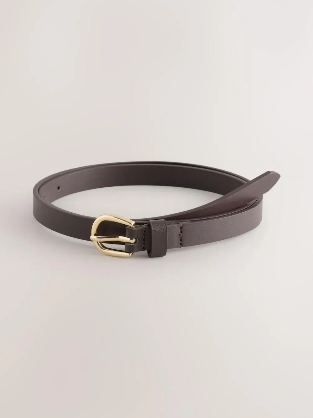 Next Chocolate Brown/Berry PU Skinny Belts 2 Pack^Women Belts