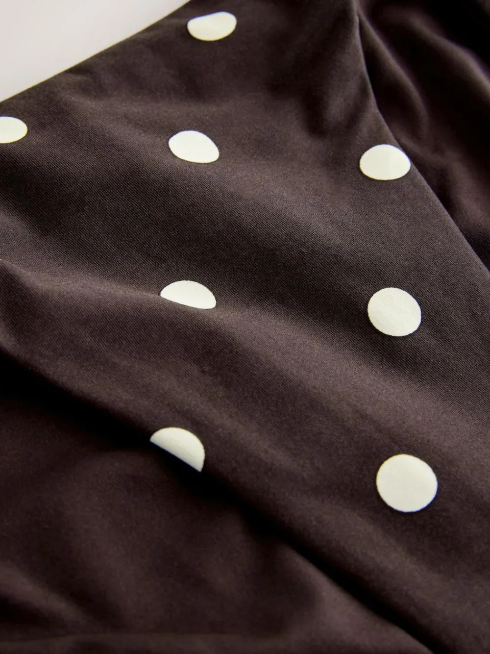 Next Chocolate Brown/Cream Spot Tie Side Bikini Bottoms^Women Swimwear