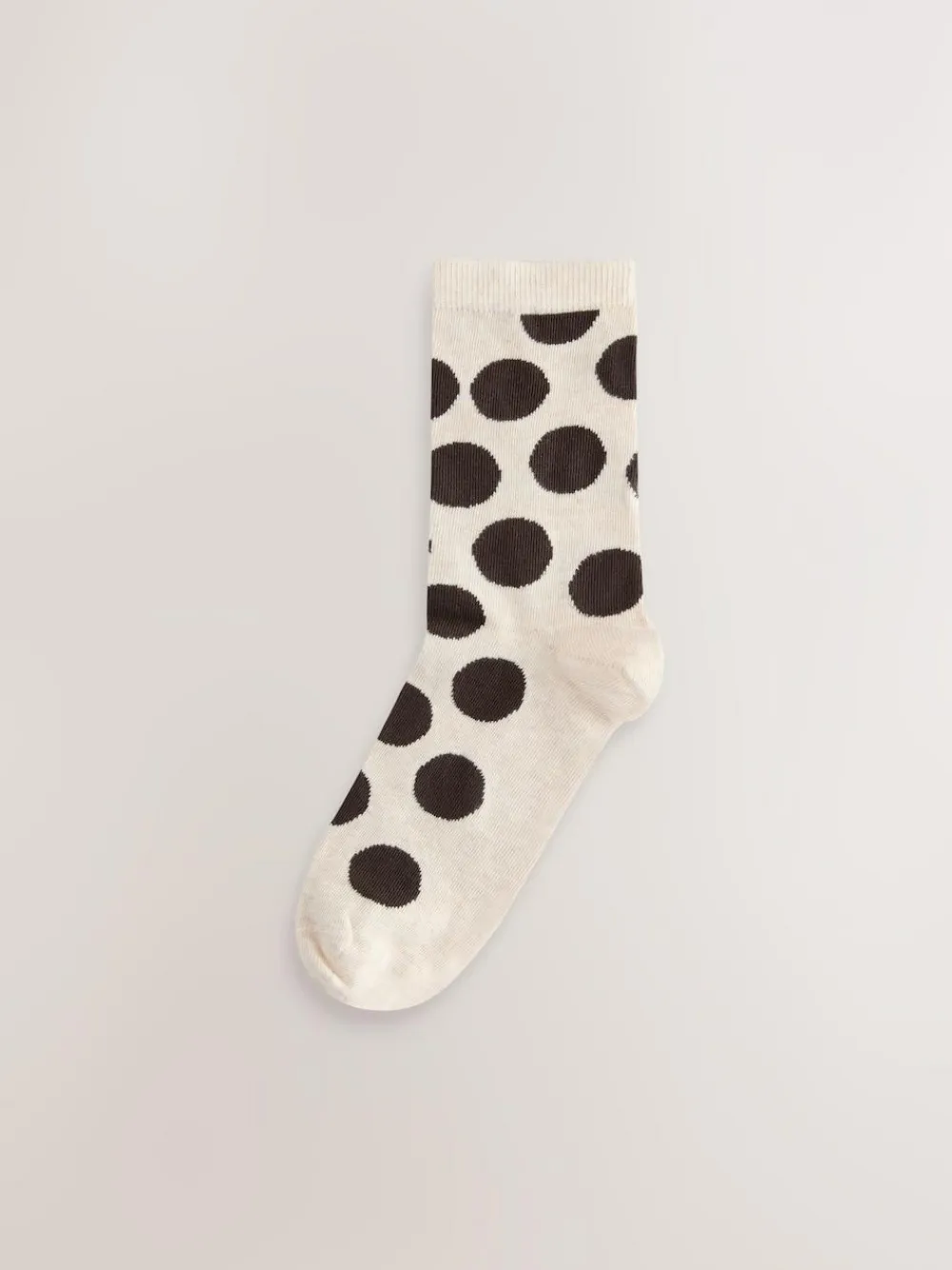 Online Next Ankle Socks 5 Pack Chocolate Brown/White Spot