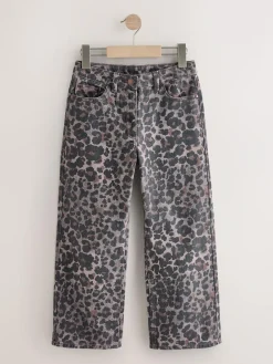 Discount Next Wide Leg Jeans (3-16yrs) Chocolate Leopard