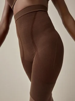 Discount Next Thigh Smoother Short Seamless Firm Tummy Control Shaping Briefs Chocolate Nude