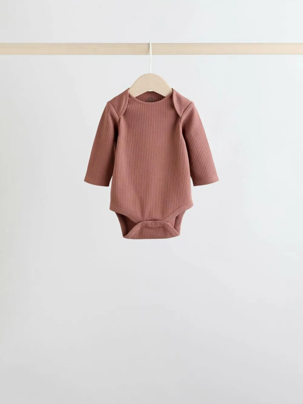 Next Chocolate Pink Long Sleeve Baby Bodysuits 5 Pack^ Newborn Clothing|Baby Girls