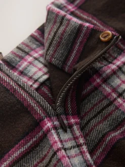 Next Chocolate/Pink Check Mini Skirt^Women Skirts