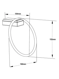 Clearance Next Moderna Towel Rail Ring Chrome