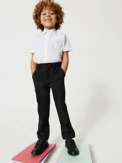 Clarks Black Fastened School Trousers with Stretch^BOY Tznius Pants