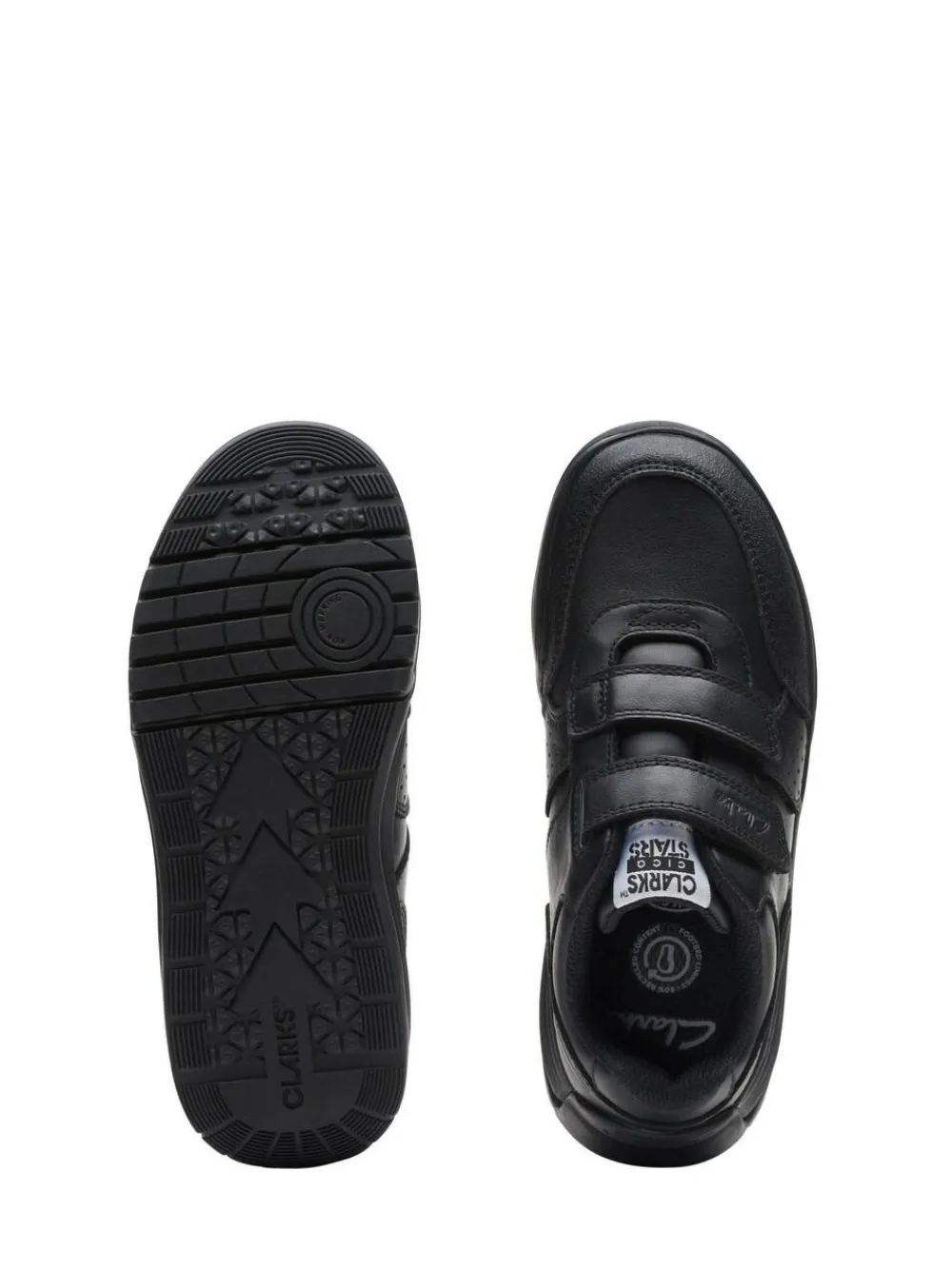 Best Clarks Black Multi Fit Kids Cica Star Orb Trainers