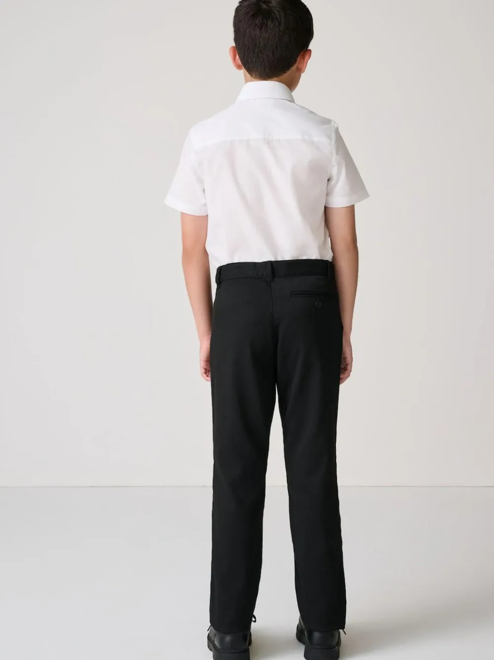 Clarks Black Slim Fit Boys Fastening School Trousers^BOY Tznius Pants