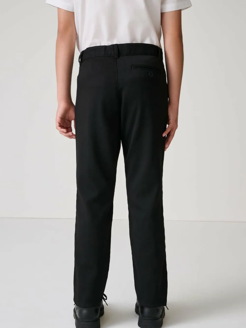 Clarks Black Slim Fit Boys Fastening School Trousers^BOY Tznius Pants