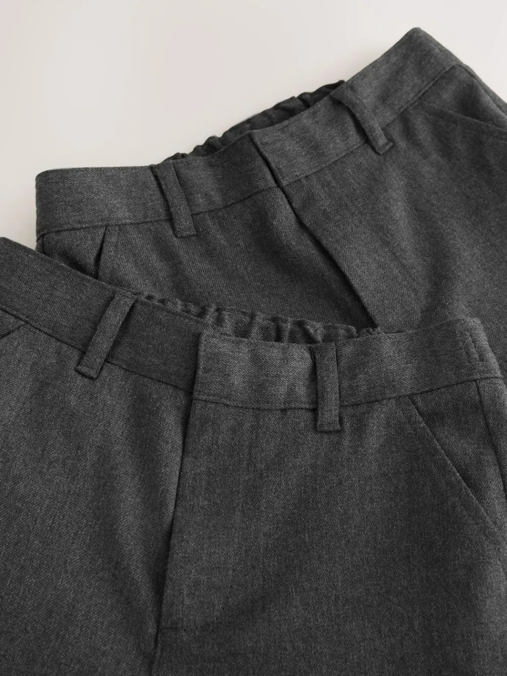 Clearance Clarks 2 Pack Regular Fit Fastening School Trousers Grey