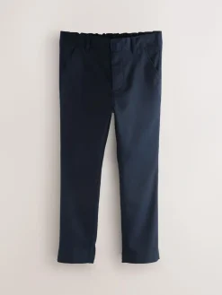 Discount Clarks Navy Slim Fit Boys Fastening School Trousers