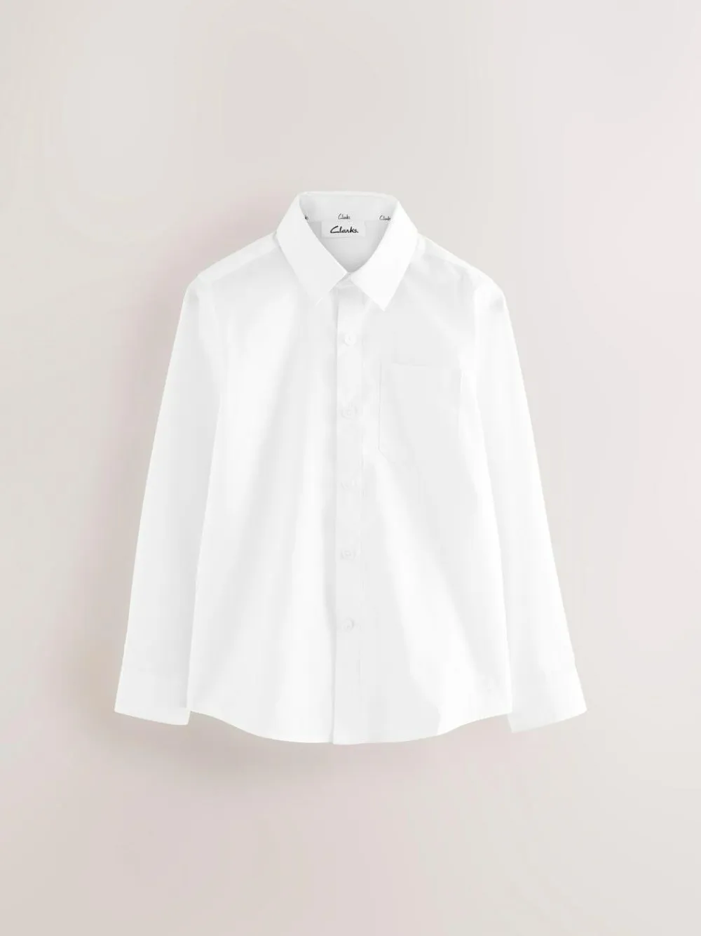 Discount Clarks Long Sleeve School Shirts 3 Pack White