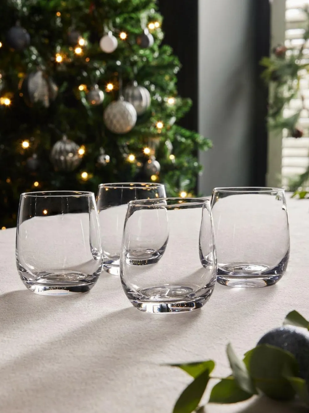Next Clear Nova Tumbler Glasses Set of 4 Short Tumbler Glasses^ Glassware