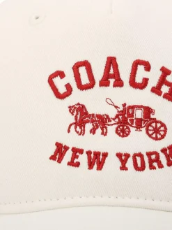 Coach White Horse And Carriage Baseball Hat^Women Hats