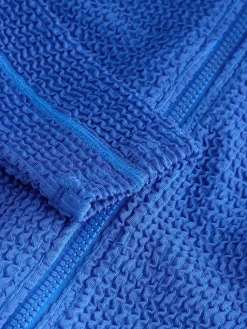 Best Next Long Sleeve Rash Swimsuit Cobalt Blue Crinkle