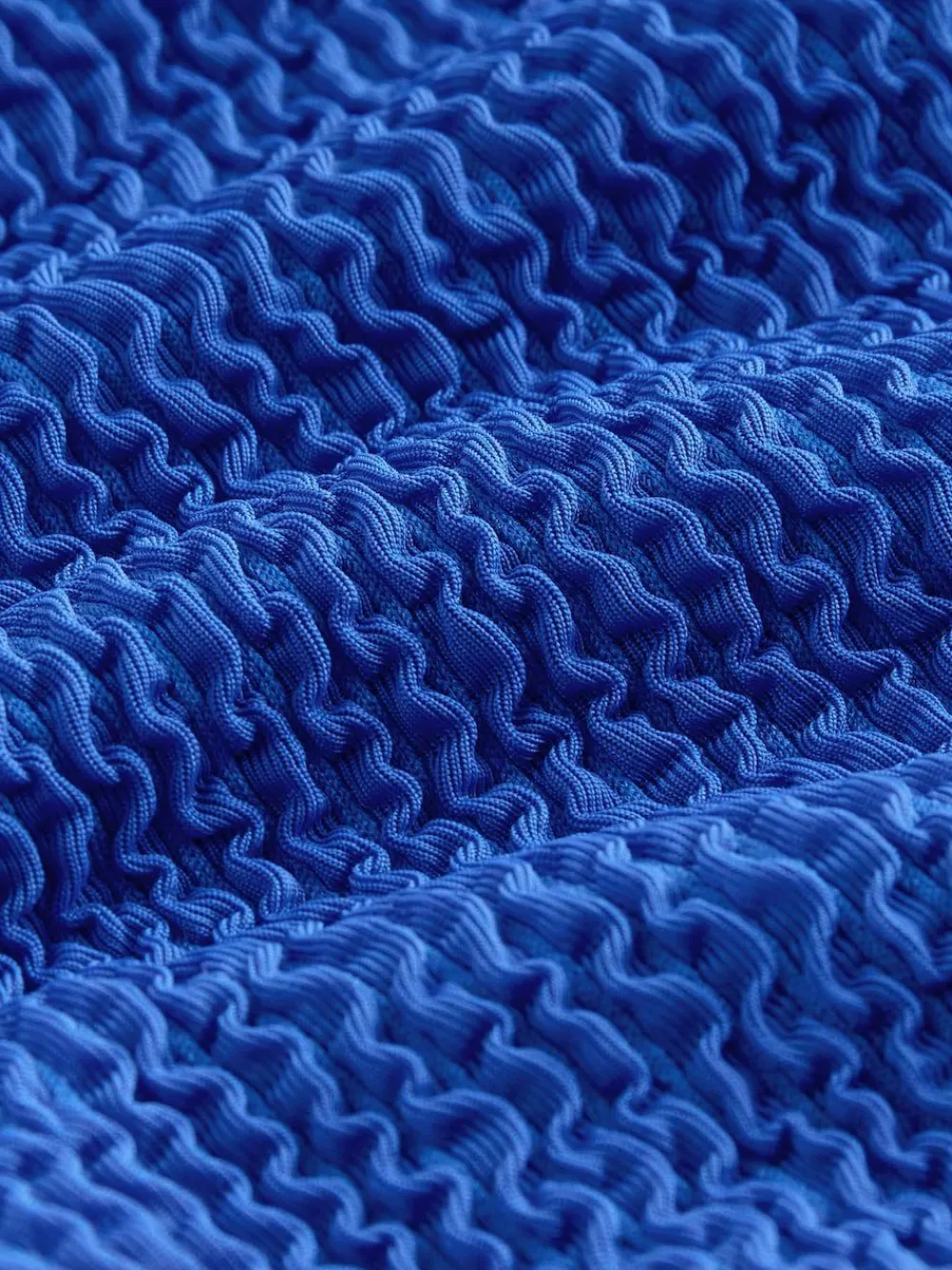 Best Next Long Sleeve Rash Swimsuit Cobalt Blue Crinkle